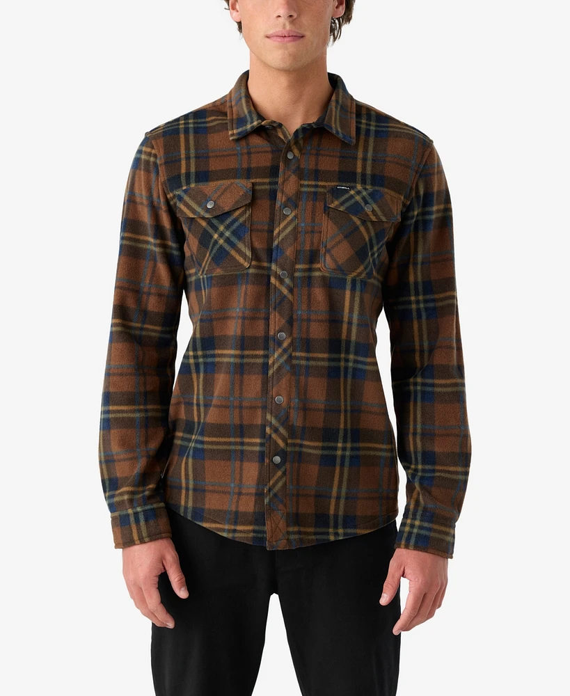 O'Neill Men's Glacier Plaid Superfleece Button Shirt