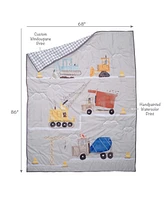 Bedtime Originals Construction Zone Twin Quilt & Pillow Sham Set