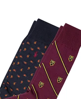 Polo Ralph Lauren Men's 2-Pk. Foulard Club Slack Socks