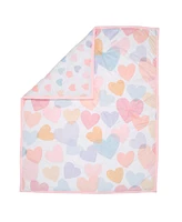 Bedtime Originals Rainbow Hearts Pink/Purple 3-Piece Baby Crib Bedding Set