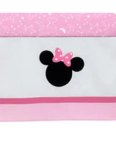 Lambs & Ivy Disney Baby Minnie Mouse Pink 4-Piece Nursery Crib Bedding Set by