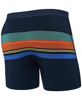 Saxx Men's Ultra Super Soft Relaxed-Fit Moisture-Wicking Stripe Boxer Briefs