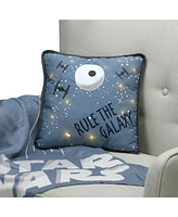 Lambs & Ivy Star Wars Signature Galaxy Led Light-Up Decorative Throw Pillow