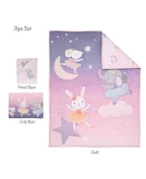 Bedtime Originals Tiny Dancer 3-Piece Ballet Baby Crib Bedding Set - Elephant