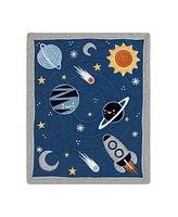 Lambs & Ivy Milky Way Blue/Gray Space Galaxy 4-Piece Nursery Baby Crib Bedding Set