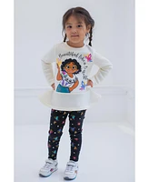 Disney Girls Encanto Mirabel Luisa Isabela Pullover Fleece Sweatshirt and Leggings Outfit Set to