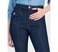 Tommy Hilfiger Women's Seamed Flare-Leg Denim Jeans