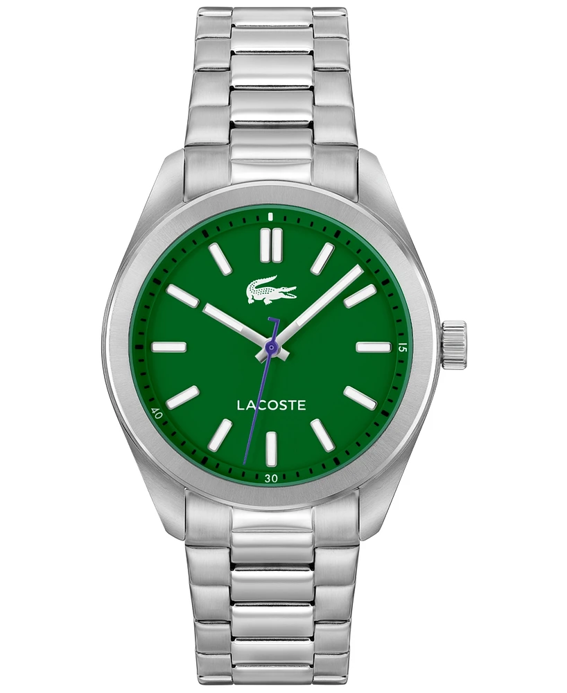 Lacoste Men's Monceau Silver Stainless Steel Bracelet Watch 41mm