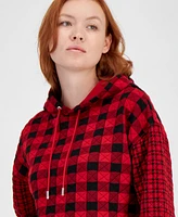 Nautica Jeans Women's Lake Check Quilted Hoodie