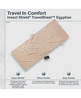 Cocoon Premium - Insect Shield TravelSheet Egyptian Cotton - Sand - Regular