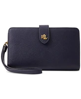 Lauren Ralph Lauren Crosshatch Leather Tech Wristlet