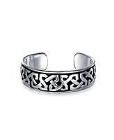 Bling Jewelry Pinky Midi Celtic Trinity Band Toe Ring For Women Oxidized Silver Sterling Adjustable