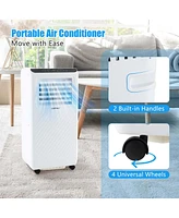 Costway 6500 Btu(10000 Btu Ashrae) Portable Air Conditioner 3 -in-1 Air Cooler Dehumidifier Fan 24H Timer