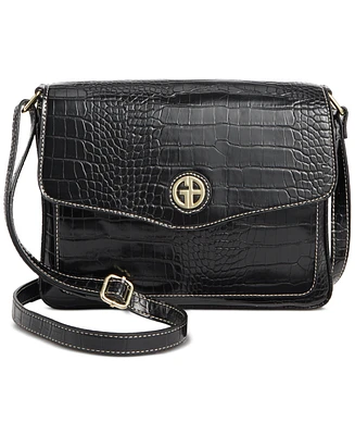 Giani Bernini Croc Flap Small Crossbody