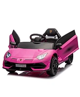 Streamdale Furniture Lamborghini Aventador Ride-On Car with Parental Control