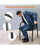 Leather Conference Room Chairs with Padded Arms,1P