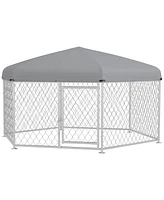 Streamdale Furniture Outdoor Dog Kennel with Waterproof Roof for Medium/Large Dogs