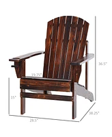 Classic Adirondack Chair with Cup Holder & Weather Resistance