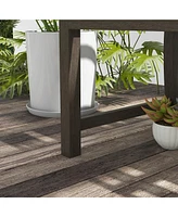 Brown 46" Wood-Look Garden Bench