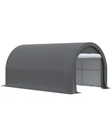 Heavy-Duty Carport with Zippered Door and Uv Canopy