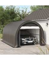 Streamdale Furniture Heavy-Duty Carport with Zippered Door and Uv Canopy