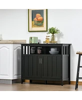 Streamdale Furniture Black Sideboard Buffet Cabinet for Entryway, Kitchen, or Coffee Station