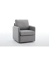 Streamdale Furniture Swivel Accent Chair with Storage and Metal Base