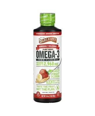 Barlean's Seriously Delicious Omega-3 from Flax Oil Strawberry Banana Smoothie 2 968 mg