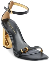 Donna Karan New York Women's Sculptural Logo Heel Sandals