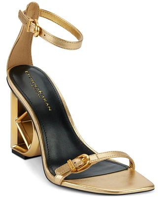Donna Karan New York Women's Sculptural Logo Heel Sandals