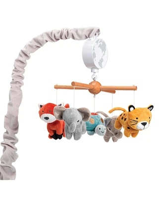 Lambs & Ivy Wild Life Musical Baby Nursery Crib Mobile - Protect the Animals