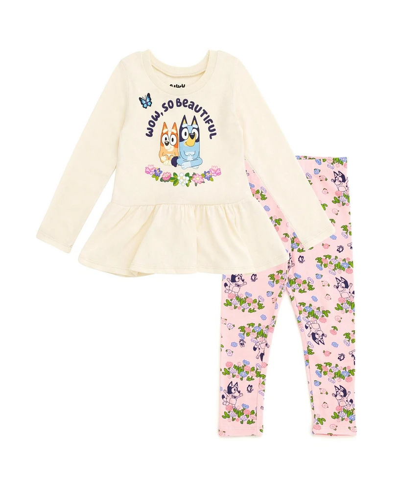 Bluey Girls T-Shirt and Leggings Outfit Set to (2T