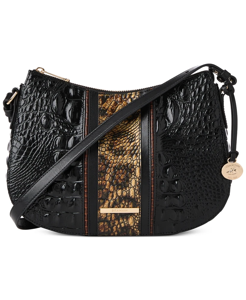 Brahmin Shayna Kairos Embossed Leather Crossbody Bag