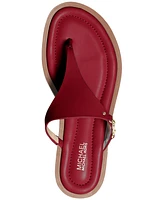 Michael Kors Women's Daniella Leather Flat Thong Sandals