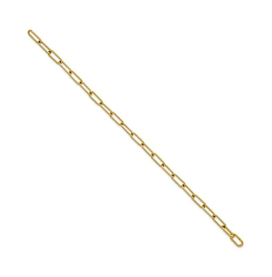 Diamond2Deal 18k Yellow Gold Polished Solid Paperclip Link Bracelet