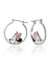 Disney Minnie Mouse Head Hoop Earrings