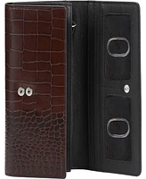 Mancini Women's Croco2 Rfid Secure Trifold Wallet