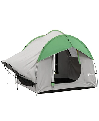 Outsunny Car Camping Tent with 3 Doors, 2000mm Waterproof, and