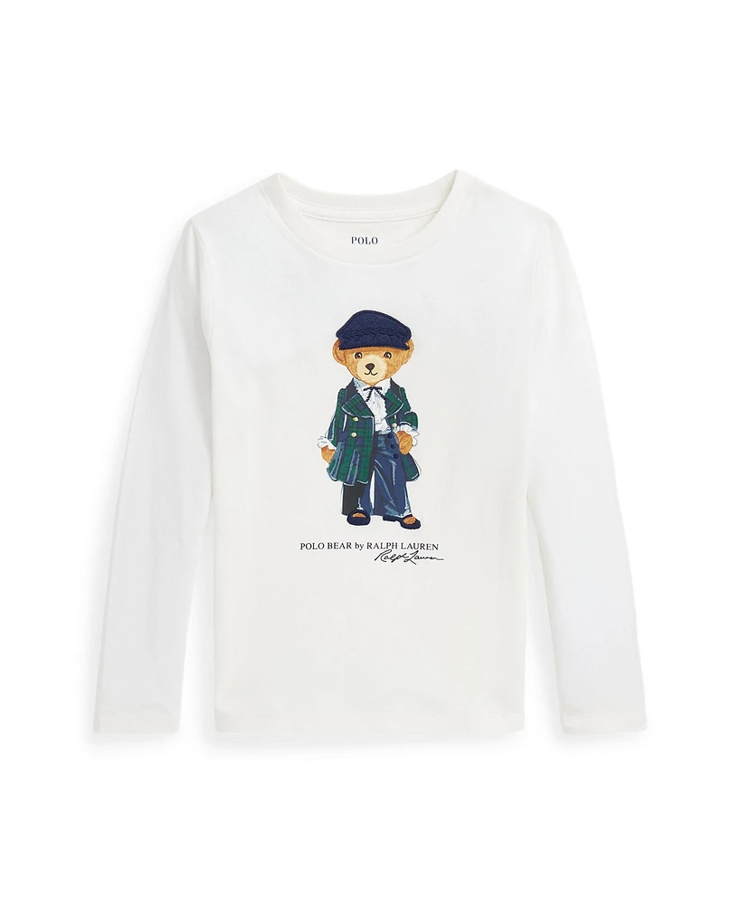 Polo Ralph Lauren Toddler and Little Girls Bear Cotton Jersey Long-Sleeve Tee