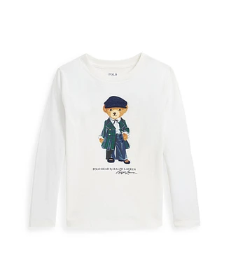 Polo Ralph Lauren Toddler and Little Girls Bear Cotton Jersey Long-Sleeve Tee