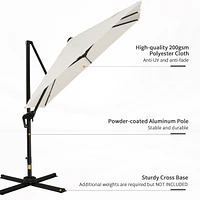 8' Square Patio Umbrella with 360 Rotation