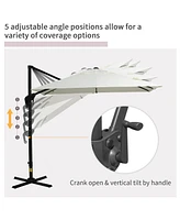 8' Square Patio Umbrella with 360 Rotation