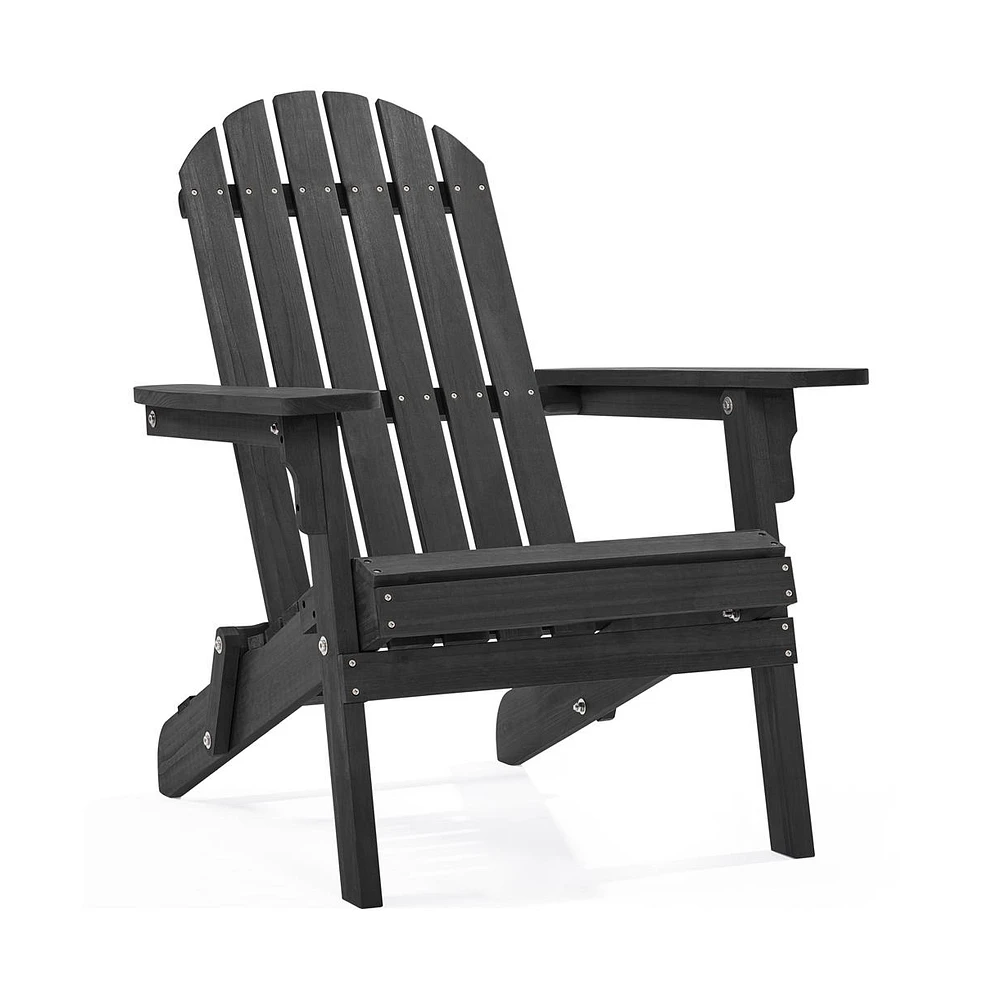 Yaheetech Folding Adirondack Chair Solid Wood Garden