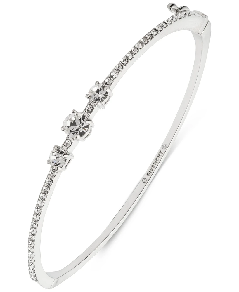 Givenchy Triple Crystal Stone Pave Bangle Bracelet