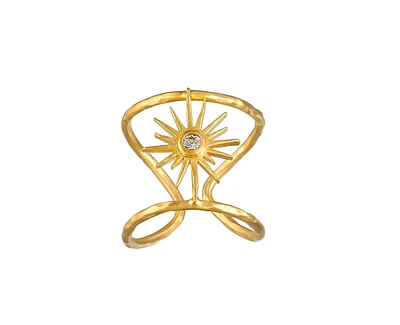 Satya Jewelry Divine Dreams Starburst Adjustable Ring