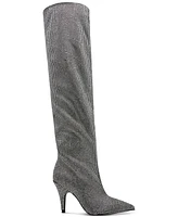 Steve Madden Women's Bellamie Rhinestone Wide-Calf Tall Slouch Dress Boots