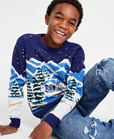 Holiday Lane Big & Little Boys Snowy Town Sweater, Created for Macy's