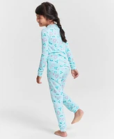 Cuddl Duds Girls Candy Cane Brushed Knit Pajama Set