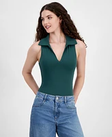 And Now This Women's Polo-Collar Sleeveless Bodysuit, Created for Macy's