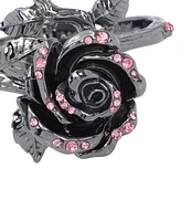 Betsey Johnson Faux Stone Rose Bangle Bracelet